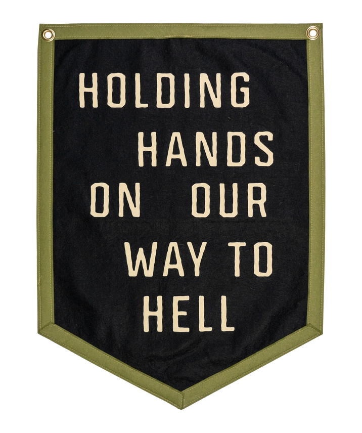 Holding Hands On Our Way To Hell Camp Flag